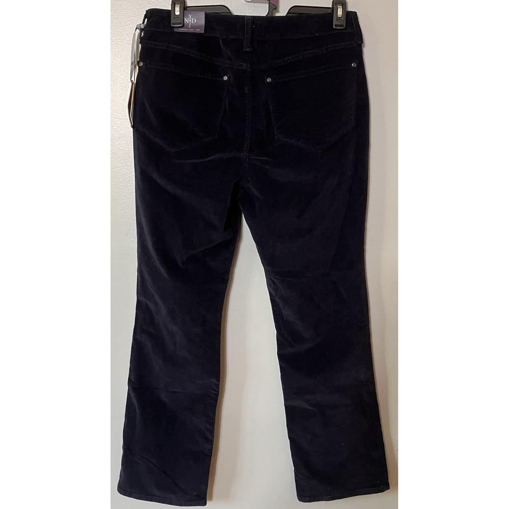 NWT NYDJ Straight Leg Corduroy Pants Navy Blue Size 14W Thin Wale Stretch 34x31 - Picture 6 of 15